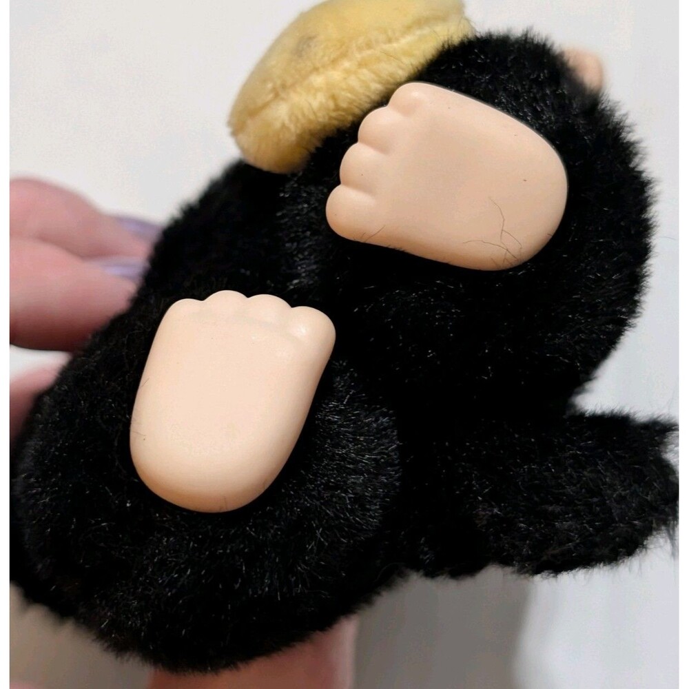 Baby Three Series Plush Toy Doll Keychain Black Cat Moving Boba Eyes Bag Pendant - Picture 7 of 7